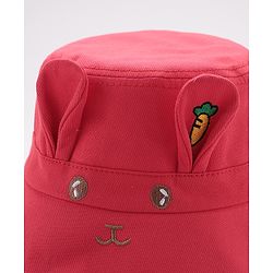 Babyhug Bucket Hat Bunny Design - Pink