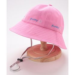 Babyhug Bucket Hat Smiley Design - Pink