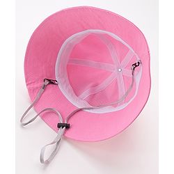 Babyhug Bucket Hat Smiley Design - Pink