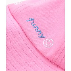 Babyhug Bucket Hat Smiley Design - Pink