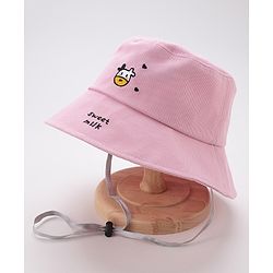 Babyhug Bucket Hat Cow Print Pink - Diameter 18 cm