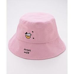 Babyhug Bucket Hat Cow Print Pink - Diameter 18 cm