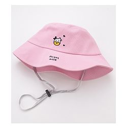 Babyhug Bucket Hat Cow Print Pink - Diameter 18 cm