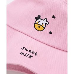 Babyhug Bucket Hat Cow Print Pink - Diameter 18 cm