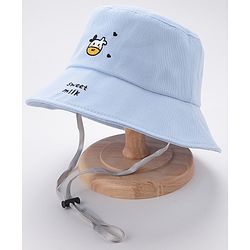 Babyhug Bucket Hat Cow Print Blue - Diameter 18 cm