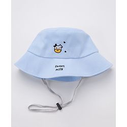 Babyhug Bucket Hat Cow Print Blue - Diameter 18 cm