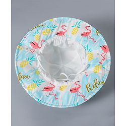 Babyhug Cotton Bucket Hat Floral Print - Blue