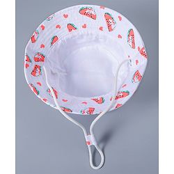 Babyhug Bucket Hat Watermelon Print - White