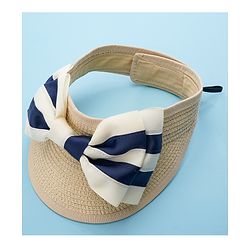 Babyhug Free Size Straw Cap with Bow Applique - Beige