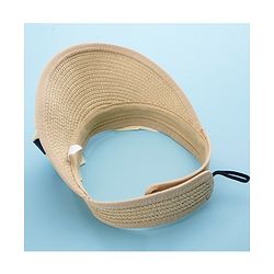 Babyhug Free Size Straw Cap with Bow Applique - Beige