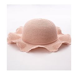 Babyhug Straw Hat Flower Design  Pink - Diameter 18 cm