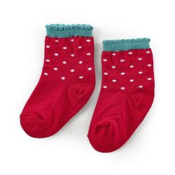 Cutewalk By Babyhug Anti Bacterial Ankle Length Socks Cherry Print Pack Of 3 - White & Red