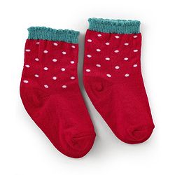 Cutewalk By Babyhug Anti Bacterial Ankle Length Socks Cherry Print Pack Of 3 - White & Red