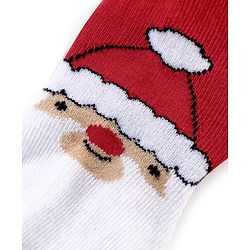 Cutewalk By Babyhug Anti Bacterial Ankle Length Socks Striped Pack Of 3 - White & Red