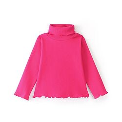 Babyhug 100% Cotton Knit Full Sleeves Inner T-Shirt & Frock With Heart Print - Pink