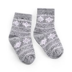 Cutewalk By Babyhug Anti Bacterial Ankle Length Socks Christmas Pack Of 3 - Cream & Grey