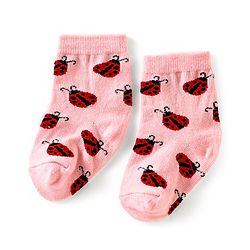 Cute Walk by Babyhug Anti Bacterial Ankle Length Non Terry Socks Butterfly Design Pack of 3 - Pink Purple & Peach