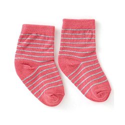 Cute Walk By Babyhug Non Terry Anti Bacterial Ankle Length Stripes Design Socks Pack of 3 - Multicolour