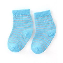 Cute Walk By Babyhug Non Terry Anti Bacterial Ankle Length Stripes Design Socks Pack of 3 - Multicolour