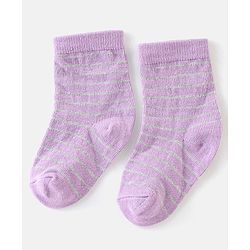 Cute Walk By Babyhug Non Terry Anti Bacterial Ankle Length Stripes Design Socks Pack of 3 - Multicolour