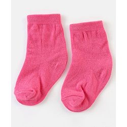 Cute Walk By Babyhug Non Terry Anti Bacterial Ankle Length Design Socks Pack of 3 - Pink & white