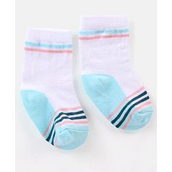 Cute Walk By Babyhug Non Terry Anti Bacterial Ankle Length Design Socks Pack of 3 - Multicolour