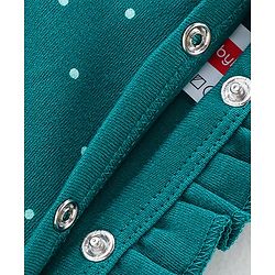 Babyhug Interlock Cotton Knit Full Sleeves Footed Sleepsuit with Butterfly Print - Blue
