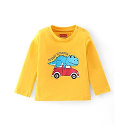 Babyhug Cotton Knti Full Sleeves T-Shirts Striped & Tiger Printed Pack of 5 - Blue Red & Yellow