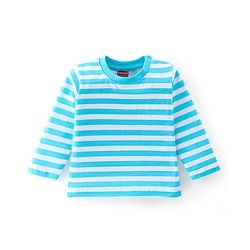 Babyhug Cotton Knti Full Sleeves T-Shirts Striped & Tiger Printed Pack of 5 - Blue Red & Yellow
