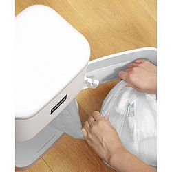 Babyhug Diaper Pail with Odor Lock Technology & Refill Bag-Grey