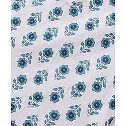 Babyhug 100% Cambric Full Sleeve Printed Dhoti Kurta Set - White