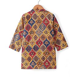Babyhug 100% Cambric Full Sleeve Printed Kurta With Solid Dhoti Set - Multicolor