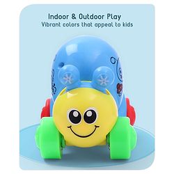 Babyhug Colorful Snail on Wheel Friction-Powered Toy|BPA-Free Plastic|Visual Sensory Development|Early Learning Motor Skills Enhancer |Ideal Gift|Age 3+|BIS|(Wheel Color May Vary)