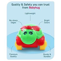 Babyhug Turtle On Wheels-Green & Red