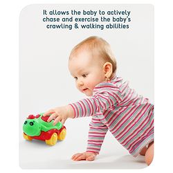 Babyhug Turtle On Wheels-Green & Red