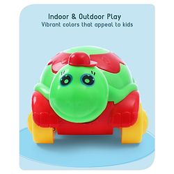 Babyhug Turtle On Wheels-Green & Red
