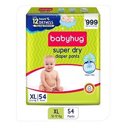 Babyhug Super Dry Pant Style Diaper Extra Large (XL) - 54 Pieces