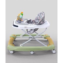 Babyhug Bunny Face 2 In 1 Walker Cum Rocker With 3 Level Adjustable Height & Musical Play Tray With Light  - Green