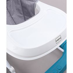 Babyhug 2 In 1 Multifunctional Baby Walker Cum Rocker With 3 Level Height Adjustment & Musical Play Tray - Blue