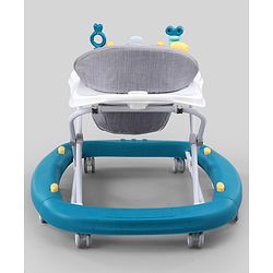 Babyhug 2 In 1 Multifunctional Baby Walker Cum Rocker With 3 Level Height Adjustment & Musical Play Tray - Blue