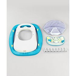 Babyhug 2 In 1 Multifunctional Baby Walker Cum Rocker With 3 Level Height Adjustment & Musical Play Tray - Blue