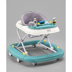 Babyhug 2 In 1 Multifunctional Baby Walker Cum Rocker With 3 Level Height Adjustment & Musical Play Tray -Green
