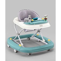 Babyhug 2 In 1 Multifunctional Baby Walker Cum Rocker With 3 Level Height Adjustment & Musical Play Tray -Green