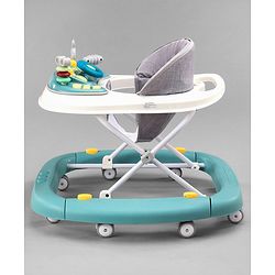 Babyhug 2 In 1 Multifunctional Baby Walker Cum Rocker With 3 Level Height Adjustment & Musical Play Tray -Green