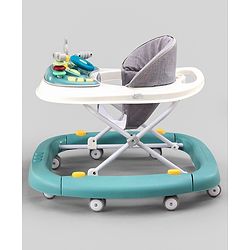 Babyhug 2 In 1 Multifunctional Baby Walker Cum Rocker With 3 Level Height Adjustment & Musical Play Tray -Green
