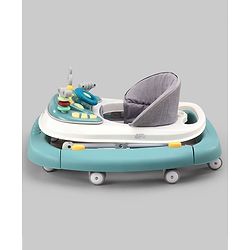 Babyhug 2 In 1 Multifunctional Baby Walker Cum Rocker With 3 Level Height Adjustment & Musical Play Tray -Green