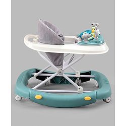 Babyhug 2 In 1 Multifunctional Baby Walker Cum Rocker With 3 Level Height Adjustment & Musical Play Tray -Green