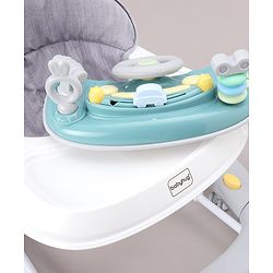 Babyhug 2 In 1 Multifunctional Baby Walker Cum Rocker With 3 Level Height Adjustment & Musical Play Tray -Green