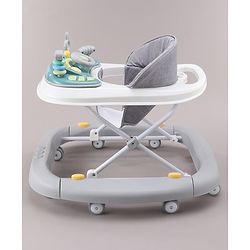 Babyhug 2 In 1 Multifunctional Baby Walker Cum Rocker With 3 Level Height Adjustment & Musical Play Tray -Green