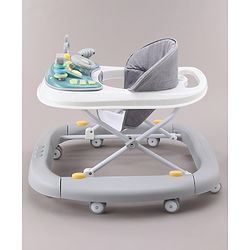 Babyhug 2 In 1 Multifunctional Baby Walker Cum Rocker With 3 Level Height Adjustment & Musical Play Tray -Green